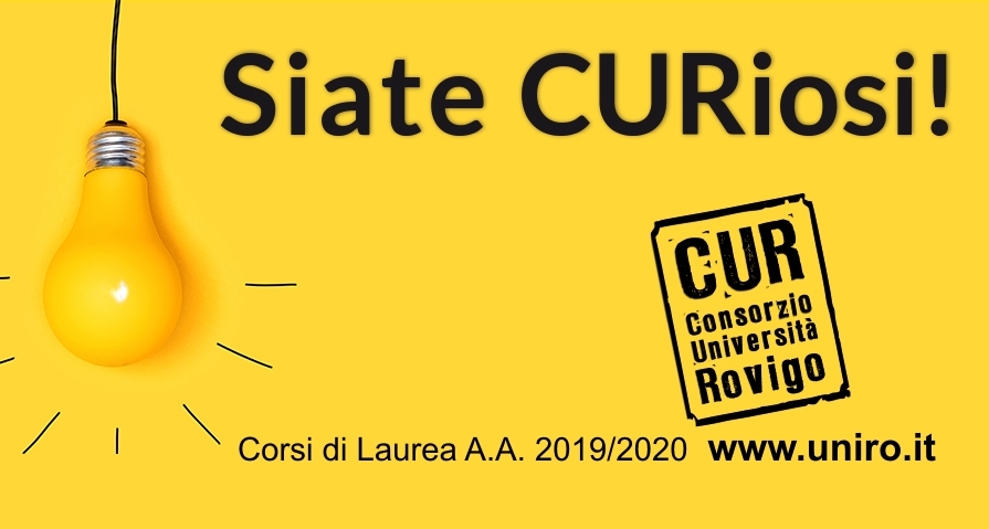 Banner corsi di Laurea Cur università Rovigo 2019 2020