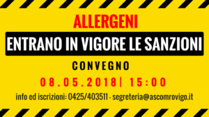 Convegno sanzioni allergeni ed etichettatura alimenti @ Confcommercio Ascom Rovigo | Rovigo | Veneto | Italia